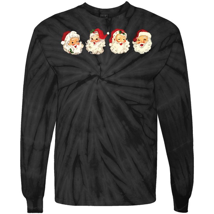 Santa Vintage Santa Long Sleeve Tie-Dye Long Sleeve Shirt