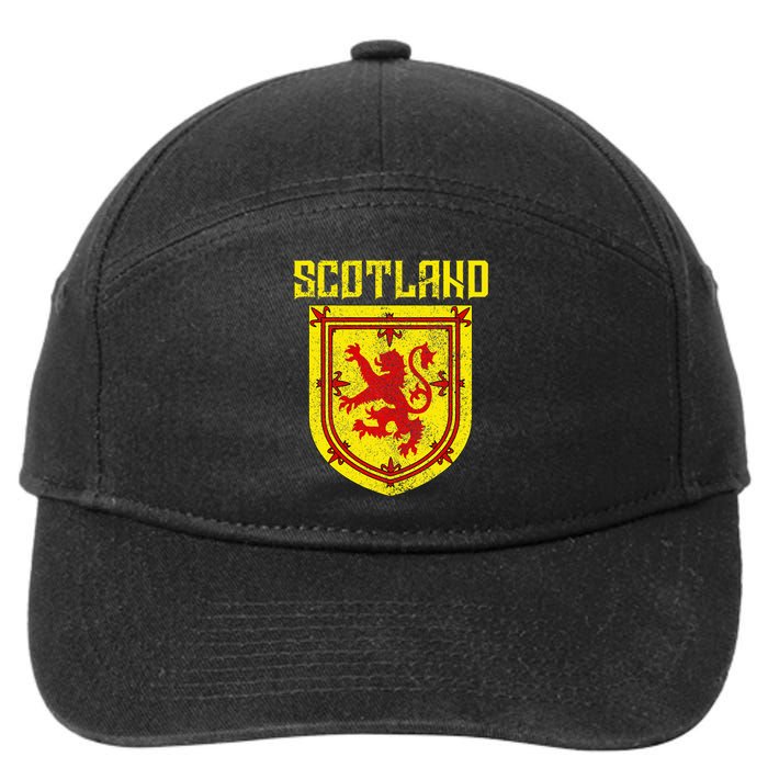 Scotland Vintage Scottish Flag Lion Scottish Pride 7-Panel Snapback Hat