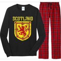 Scotland Vintage Scottish Flag Lion Scottish Pride Long Sleeve Pajama Set