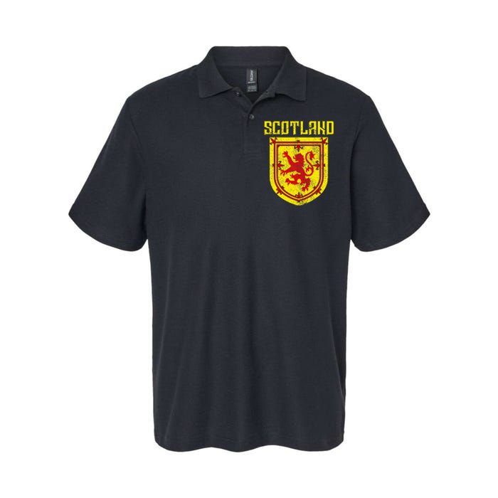 Scotland Vintage Scottish Flag Lion Scottish Pride Softstyle Adult Sport Polo