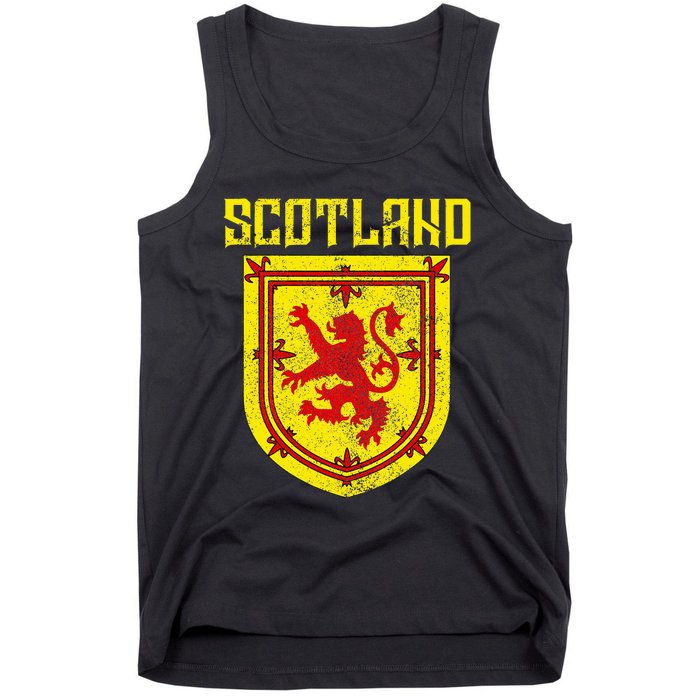 Scotland Vintage Scottish Flag Lion Scottish Pride Tank Top