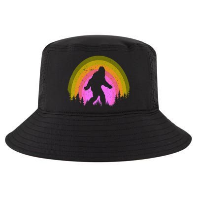 Sasquatch Vintage Sunset Bigfoot Retro Distressed 60sFunny Gift Cool Comfort Performance Bucket Hat