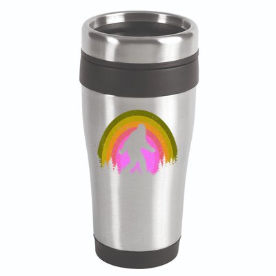 Sasquatch Vintage Sunset Bigfoot Retro Distressed 60sFunny Gift 16oz Travel Tumbler
