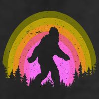 Sasquatch Vintage Sunset Bigfoot Retro Distressed 60sFunny Gift Hat