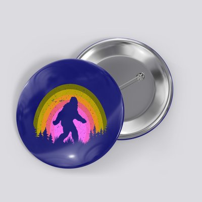Sasquatch Vintage Sunset Bigfoot Retro Distressed 60sFunny Gift Button