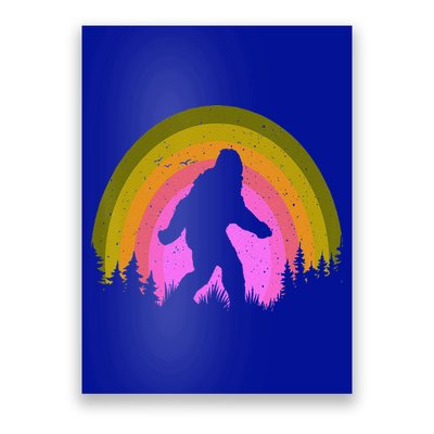 Sasquatch Vintage Sunset Bigfoot Retro Distressed 60sFunny Gift Poster