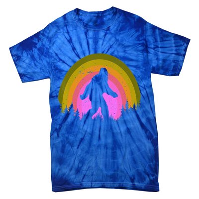 Sasquatch Vintage Sunset Bigfoot Retro Distressed 60sFunny Gift Tie-Dye T-Shirt