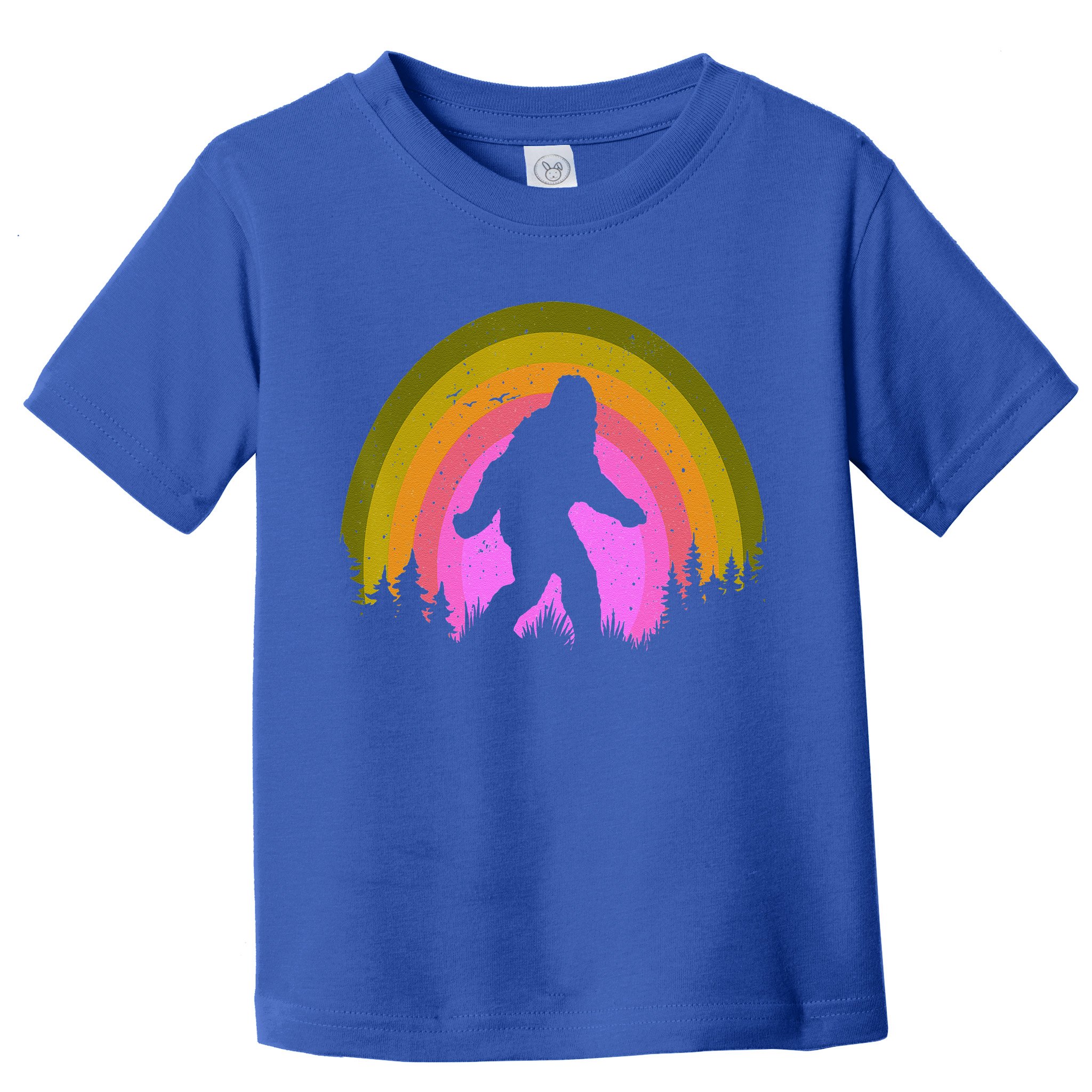 Sasquatch Vintage Sunset Bigfoot Retro Distressed 60sFunny Gift Toddler T-Shirt