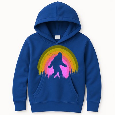 Sasquatch Vintage Sunset Bigfoot Retro Distressed 60sFunny Gift Kids Hoodie