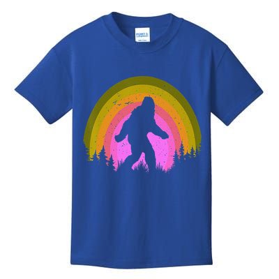 Sasquatch Vintage Sunset Bigfoot Retro Distressed 60sFunny Gift Kids T-Shirt