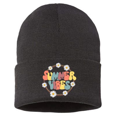 Summer Vibes Summer Vacation Beach Sustainable Knit Beanie