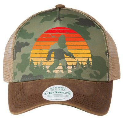 Sasquatch Vintage Sunset Bigfoot Retro Distressed 60sFunny Love Legacy Tie Dye Trucker Hat