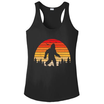 Sasquatch Vintage Sunset Bigfoot Retro Distressed 60sFunny Love Ladies PosiCharge Competitor Racerback Tank