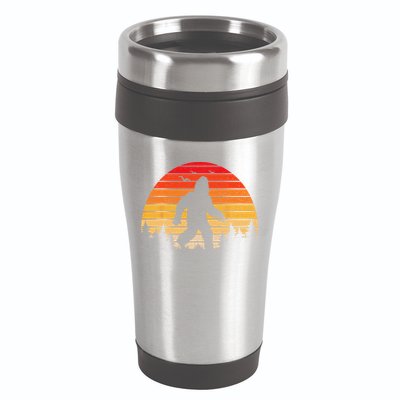 Sasquatch Vintage Sunset Bigfoot Retro Distressed 60sFunny Love 16oz Travel Tumbler