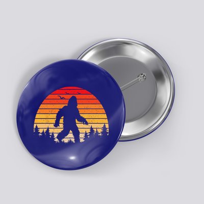 Sasquatch Vintage Sunset Bigfoot Retro Distressed 60sFunny Love Button