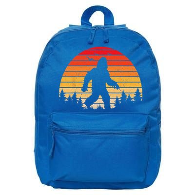 Sasquatch Vintage Sunset Bigfoot Retro Distressed 60sFunny Love 16 in Basic Backpack