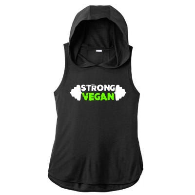 Strong Vegan Strong Gift Cool Gift Ladies PosiCharge Tri-Blend Wicking Draft Hoodie Tank