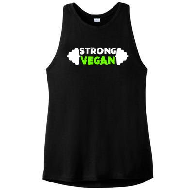 Strong Vegan Strong Gift Cool Gift Ladies PosiCharge Tri-Blend Wicking Tank