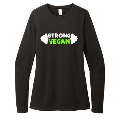 Strong Vegan Strong Gift Cool Gift Womens CVC Long Sleeve Shirt