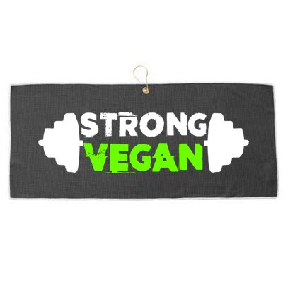 Strong Vegan Strong Gift Cool Gift Large Microfiber Waffle Golf Towel