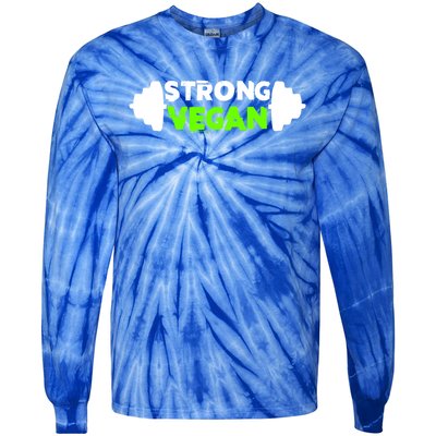 Strong Vegan Strong Gift Cool Gift Tie-Dye Long Sleeve Shirt