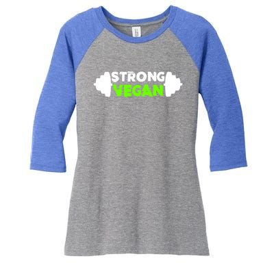 Strong Vegan Strong Gift Cool Gift Women's Tri-Blend 3/4-Sleeve Raglan Shirt