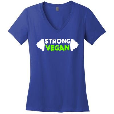 Strong Vegan Strong Gift Cool Gift Women's V-Neck T-Shirt