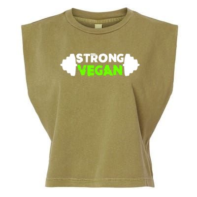 Strong Vegan Strong Gift Cool Gift Garment-Dyed Women's Muscle Tee