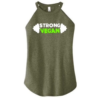 Strong Vegan Strong Gift Cool Gift Women's Perfect Tri Rocker Tank