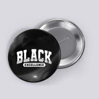 Sporty Varsity Style Black Excellence Button