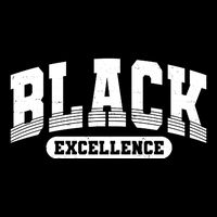Sporty Varsity Style Black Excellence Button