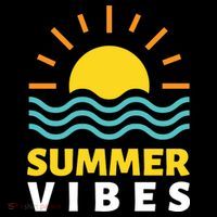 Summer Vibes Sunset Ocean High Crown Mesh Back Trucker Hat