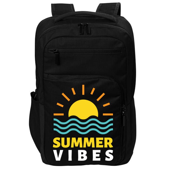 Summer Vibes Sunset Ocean Impact Tech Backpack