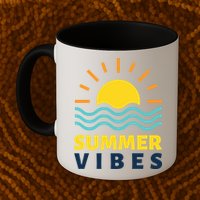 Summer Vibes Sunset Ocean Mug