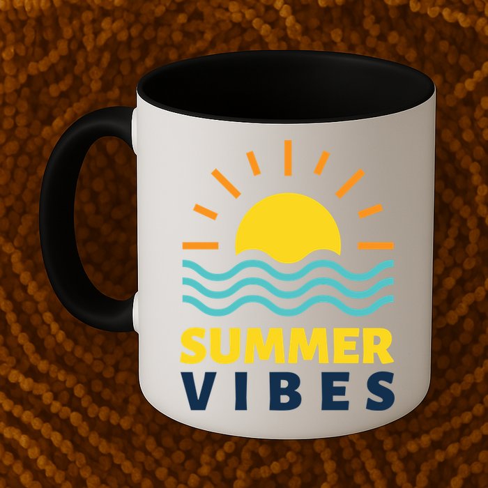 Summer Vibes Sunset Ocean Mug