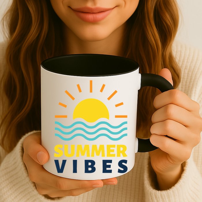 Summer Vibes Sunset Ocean Mug