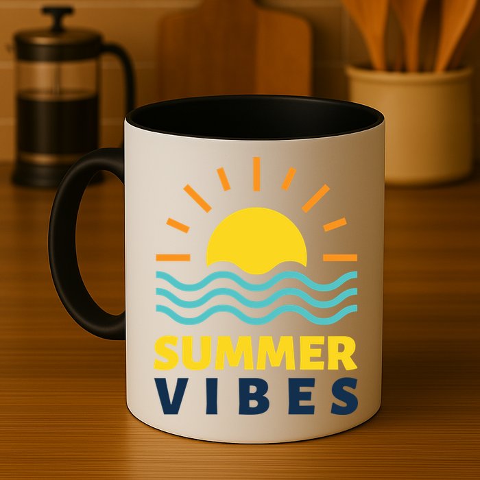 Summer Vibes Sunset Ocean Mug