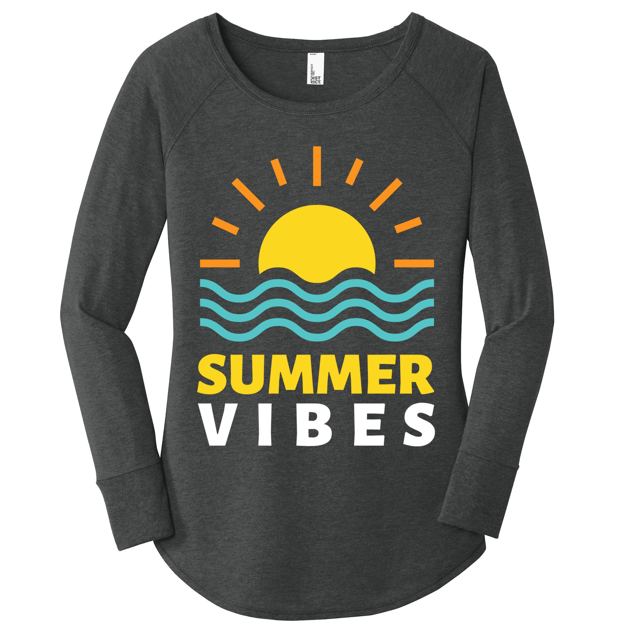 Summer Vibes Sunset Ocean Women's Perfect Tri Tunic Long Sleeve Shirt