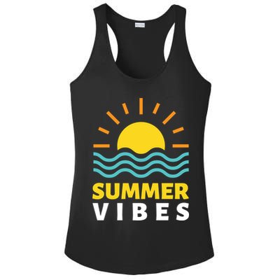 Summer Vibes Sunset Ocean Ladies PosiCharge Competitor Racerback Tank
