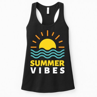 Summer Vibes Sunset Ocean Womens Tank Top
