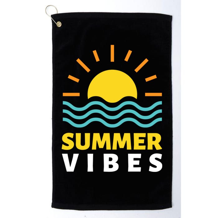 Summer Vibes Sunset Ocean Golf Towel