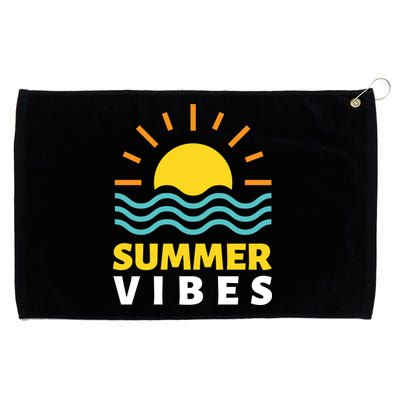 Summer Vibes Sunset Ocean Grommeted Golf Towel