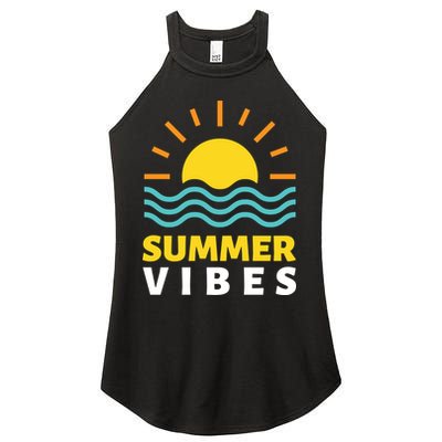 Summer Vibes Sunset Ocean Women's Perfect Tri Rocker Tank