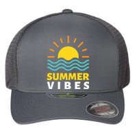 Summer Vibes Sunset Ocean Flexfit Unipanel Trucker Cap