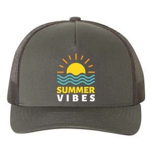 Summer Vibes Sunset Ocean Yupoong Adult 5-Panel Trucker Hat