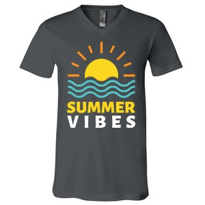 Summer Vibes Sunset Ocean V-Neck T-Shirt