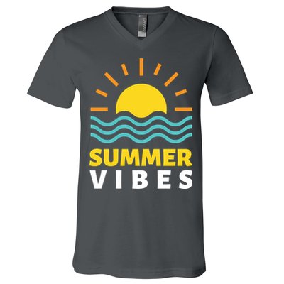 Summer Vibes Sunset Ocean V-Neck T-Shirt