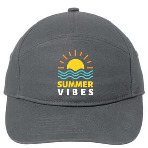 Summer Vibes Sunset Ocean 7-Panel Snapback Hat