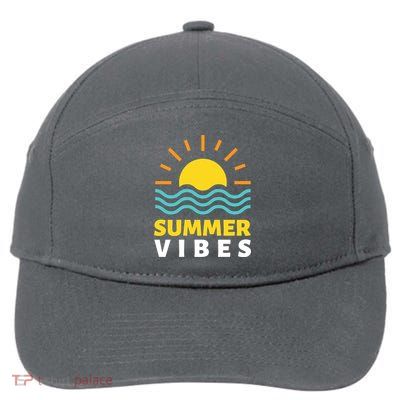 Summer Vibes Sunset Ocean 7-Panel Snapback Hat