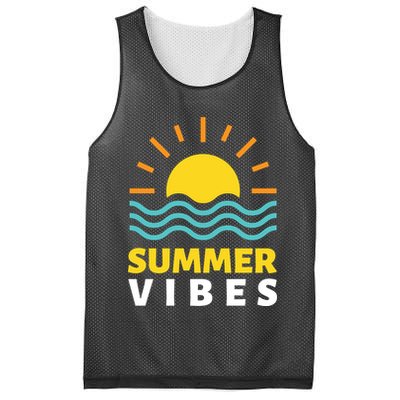 Summer Vibes Sunset Ocean Mesh Reversible Basketball Jersey Tank